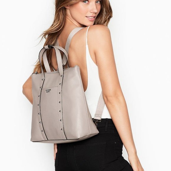 NWT Victoria\'s Secret Convertible Backpack Grey